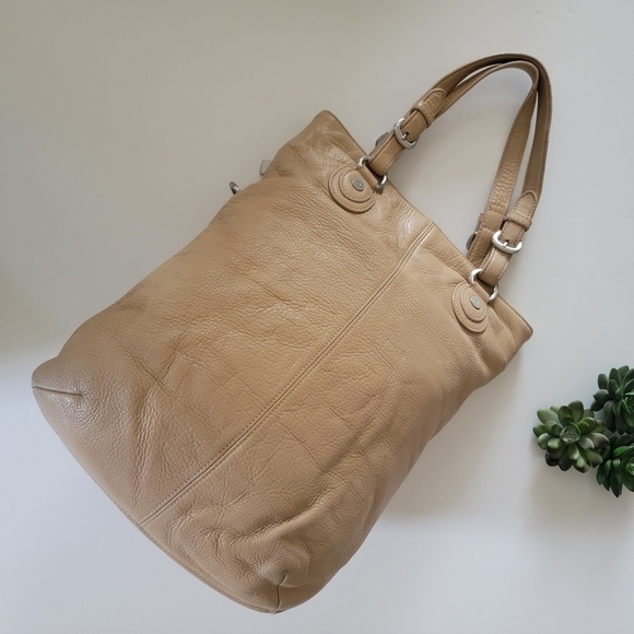 DKNY Tan Leather Tote - Picture 12 of 16